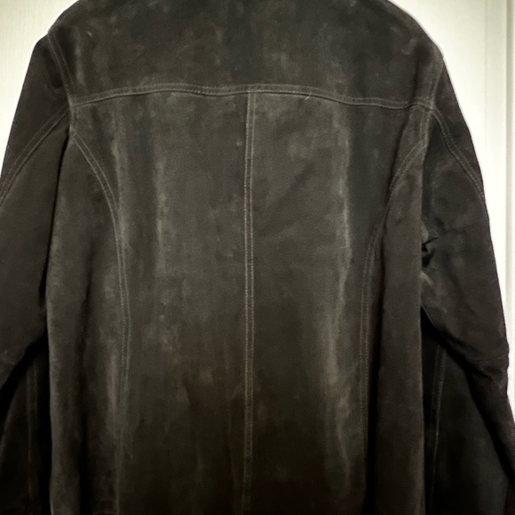 Chico’s Black suede leather jacket size 2 (12-14) - Picture 6 of 7